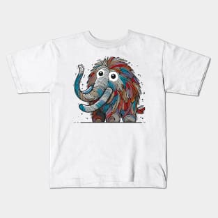 Tusked Majesty Woolly Mammoth Kids T-Shirt